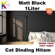 Cat Dinding Hitam 1 Liter Interior Wall Paint Color Black ( Matt Finishing）1 Liter  Cat Dinding Hitam
