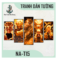 TRANH DÁN TƯỜNG NARUTO SIÊU NÉT BỘ 5 TẤM DECOR DÁN TƯỜNG FOMEX CÓ KEO 3M CÓ SẴN