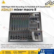 New MIXER AUDIO ASHLEY MACRO 8 / ASHLEY MACRO8 ORIGINAL 8 CHANNEL NEW
