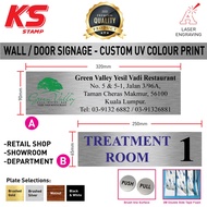 DOOR / Wall Signage Cutome UV Colour Print Large Size A &amp; B [Office, Retail/Shop, Factory] [Custom Text]