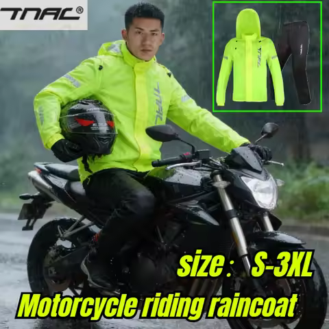 TNAC Motorcycle Raincoat Men Women Waterproof Jacket Hiking Windbreaker Breathable Reflective Fishin