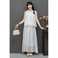 WOMEN'S JEWEL Set includes Top + Long White Skirt for Women
