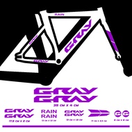 Sticker Cutting Decal Gray for Fixie frame, Fixie Bike Sticker