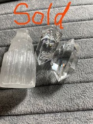 💖福利價💖🌈白水晶簇 透石膏 茶晶簇（心形白水晶小$5-7粒、大$10粒）
