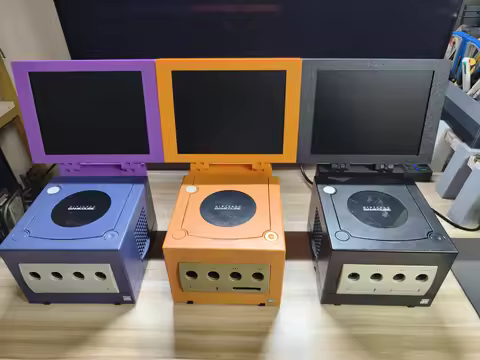 8 zoll Gamecube 3D Druck Retro Arcade Spielkonsole Tragbare Display Mini Monitor Mit Stereo Für Game