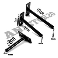 ( 1 pcs ) Besi Bracket rak ambalan melayang (  free 2 skrup ) termurah 100% kuat