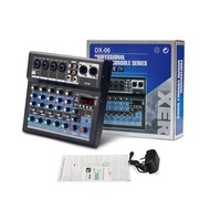 AUDIO MIXER  DX08 SBLUETOOTHUSBRECORDSOUNDCARDREVERB Mixer audio saluran 8