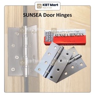 SUNSEA Metal Wood Plastic PVC Door Fitting Hinge With Screw 4" Inch DIY Engsel Besi Ensel Pintu Kayu Plastik Bilik Rumah