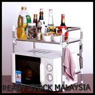 Stainless Steel Kitchen Microwave Stand Oven Shelf Spice Storage Bakers Rack