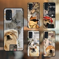 Phone Case Oppo Reno 5 Black Border Puppy Meme Cute