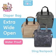 Natural Moms Extra Wide Diaper Bag Sling &amp; Backpack/Diaper Bag/Baby Bag Backpack &amp; Sling