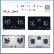 [FREE DELIVERY] FUJIOH FH-GS55 SERIES  2 / 3 BURNER DOUBLE INNER FLAME STAINLESS STEEL / BLACK GLASS GAS HOB