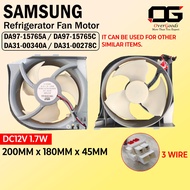 SAMSUNG Refrigerator Fan Motor DC12V 1.7W (DA97-15765A / DA97-15765C / DA31-00340A / DA31-00278C) Ki