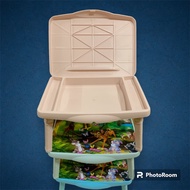 Student desk, plastic desk with study cabinet, folding study desk