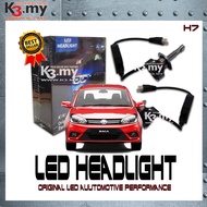LED HeadLight Bulbs Car Running Lights Auto Driving Lamp 12-24V D21-W White H7