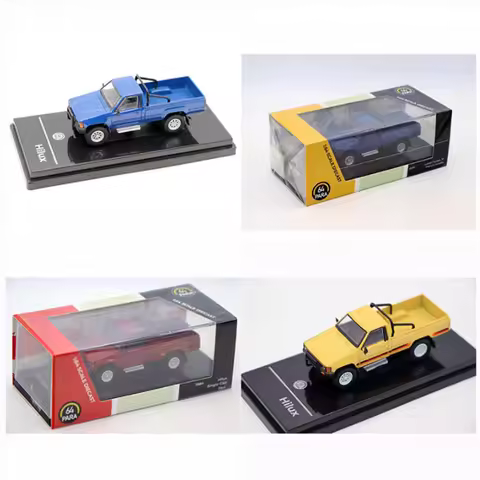 Para64 1/64 Hilux Pickup Truck Transporter Alloy Car Model Classics Adult Souvenir Gift Static Displ