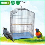 【HATELI】（Buy 1 Get 6 Free / 33*32*44cm）Bird Cage Out Portable Parrot Cage Metal Cage Bird Cage Breeding Cage