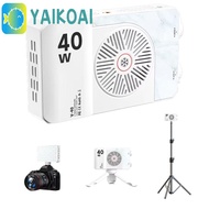 GLENES RGB LED Camera Light, 40W 2800-9000K Mini LED Video Lamp, Compact Adjustable FX 8 Modes 4400m