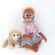 55 ซม.ครึ่งกาวลิงน่ารัก Reborn ตุ๊กตาผ้าวาง Mohair เด็กเล่นของเล่นเด็กวัยหัดเดินวันเกิดคริสต์มาสของข