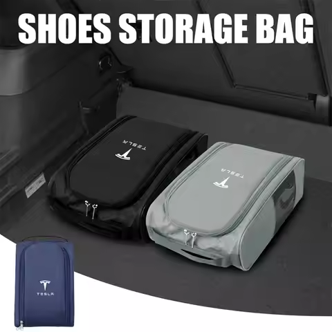 Car Emblem Sneaker Storage Bag Auto Organizer Interior Accessories for Tesla Model 3 Model S Model X