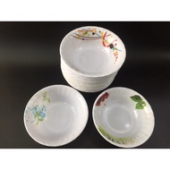 (1set2pcs) 1065  bowl Putih Mangkuk nasi bubur  Mangkuk Nasi Plastik Kecil mangkuk sup plastik
