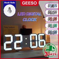 GEESO 3D LED Digital Clock Alarm Wall Table Desk Temperature Night Mode Home Office Jam Meja Dinding