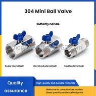 304 stainless steel  PN63  1/8 1/4 1/2 butterfly handle high temperature steam water switch