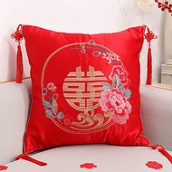 Wedding Chinese Character Xi Pillow Pair Wedding Room Decoration Living Room Sofa Cushion Bed Pillow Creative Wedding Gift