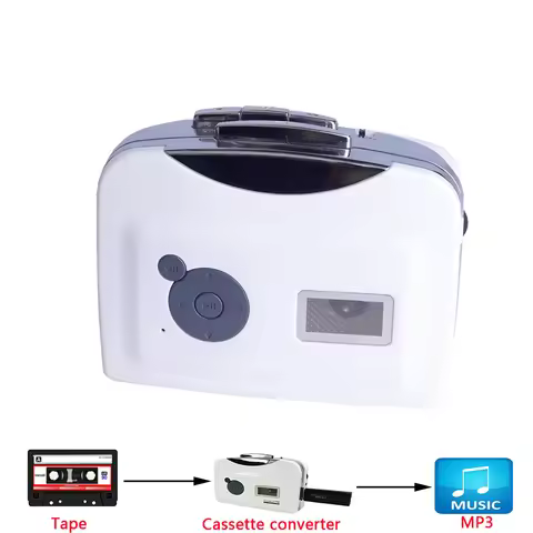 Stereo Cassette Tape to MP3 Converter Player Portable Standalone Cassette Player Convert MP3 format 
