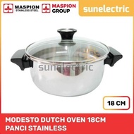 Maspion Modesto 18Cm Stainless Steel Dutch Oven Pan - Silver