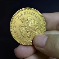 2026 New Products Mexican Retro Commemorative Coin Golden Eagle 50pes Play Foreign Commemorative Med