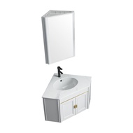 New🍊QM Alumimum Wall-Mounted Washbasin Combination Sink Shower Room Corner Wash Basin Small Apartment Triangle Bathroom