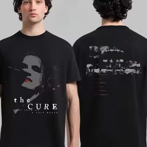 The Cure The Show of A Lost World Graphic Tee Concert Poster Rock Streetwear Casual Unisex Top