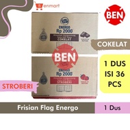 TERLARIS FRISIAN FLAG ENERGO COKELAT / STROBERI 1 DUS 36 PCS 115ML 115 ML SUSU UHT CHOCOLATE COKLAT 