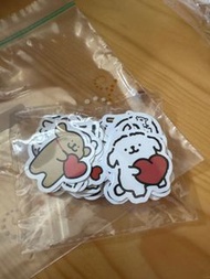 線條小狗貼紙