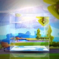 Rolife Nanci Blind Box Acrylic Display Case High Transparency Collectible Storage Organizer Toy Unbo