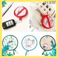 YOHII Cartoon Small Fan, Gift Mini Pocket Fan, Portable PET Foldable Pocket Cloth Fan
