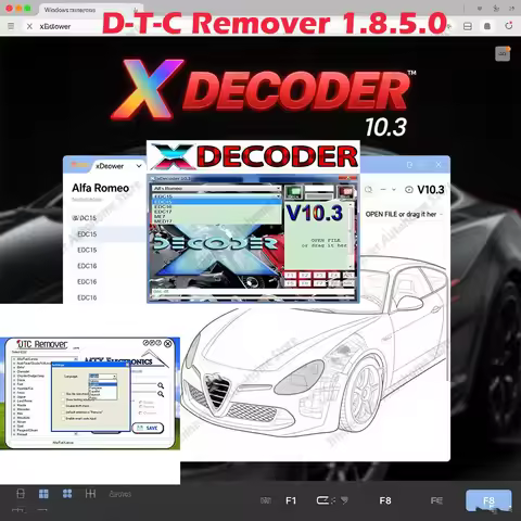 Car Tools obd2 scanner Xdecoder 10.3 with Keygen DTC Remover Crack+ MTX DTC Remover 1.8.5.0 IMMO Off