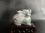 天然緬甸玉翡翠 招財貔貅擺件 飛天貔貅 開運 招財 送禮 免費開光