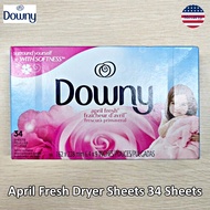 Downy® April Fresh Dryer Sheets 34  Sheets ดาวน์นี่ แผ่นหอมอบผ้า แผ่นปรับผ้านุ่ม แผ่นอบผ้า