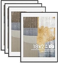 18x24 inch Metal Poster Frame - 18 x 24 Thin Aluminum Picture Frames Matted for 16x20 Photos, Artwor