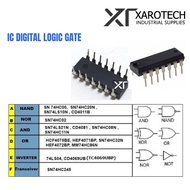 IC Digital Logic Gate 14-pin AND NAND OR XOR NOR HEX Inverter 5V 3.3V TTL CMOS 74HCXX CD40XX SN74HC0