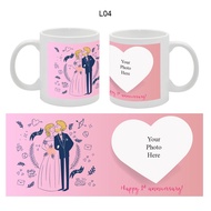L04 Anniversary Color Changing Mug Photo Print Ceramic Mug Coffee Mug Love Mug Couple Gift For Her G
