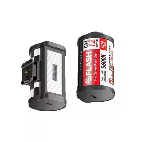 TTArtisan M01 On-Camera Flash 5600K GN12 with 4 Levels Power 1/250s Hot Shoe Mount for Canon Nikon S