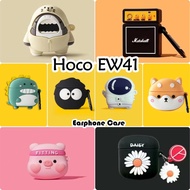 【Fast Shipment】For Hoco EW41 Case Earphone Case Summer Style Cartoon Soft Silicone Casing