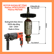 Rotor khoan MAKITA MT870 MT871 M8700B M8701B 220V - Tặng chổi than