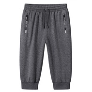 Three Quarter Pants Men 3 Quarter Pants Fashion Casual Shorts Cropped 3/4 Pants M-5XL