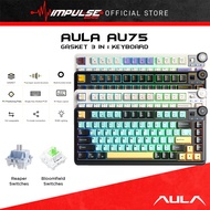 Aula AU75 RGB Tri-Mode Mechanical Keyboard 75%  - Bloomfield / Star Vector, Hot-Swappable RGB, LED B