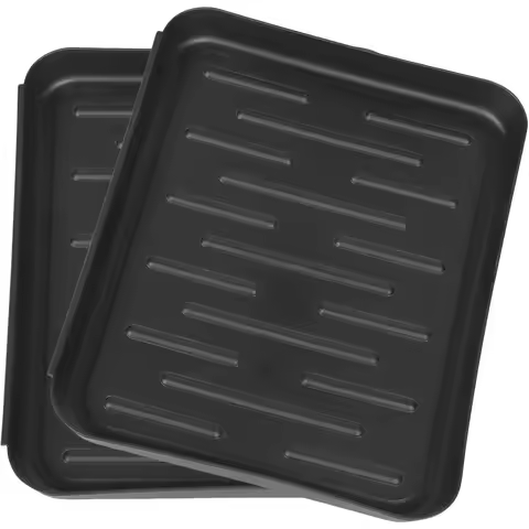 2pcs Shoe Tray Plastic Floor Protector Raised Edge Easy Clean Entryway Mudroom Outdoor Deck Boot Tra