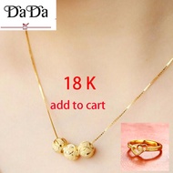 916 gold necklace for womenGold 916 necklace for women-3 transfer beads and give a ring
